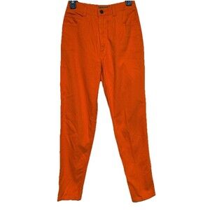 Ruff Hewn Orange Jeans Women's Size 6 Vintage Cotton High Rise Waist Made in USA